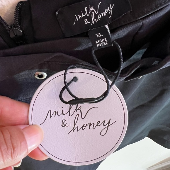 milk & honey Skirt/shorts  black Size XL polyester spandex zippers - Picture 6 of 12